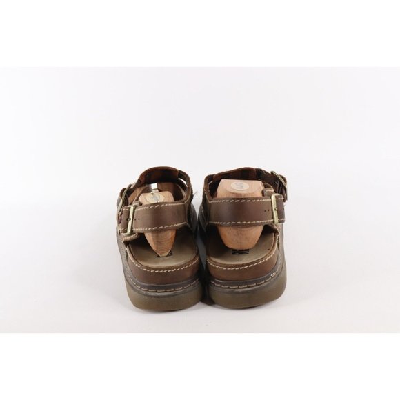 Vintage Streetwear Grunge Mens 8 Chunky Platform Fisherman Leather Sandals Brown main image 5